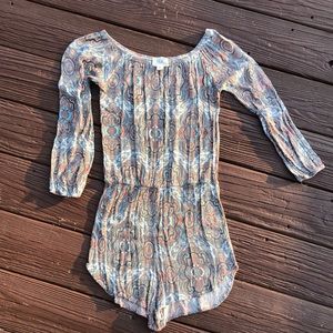 Paisley detail romper